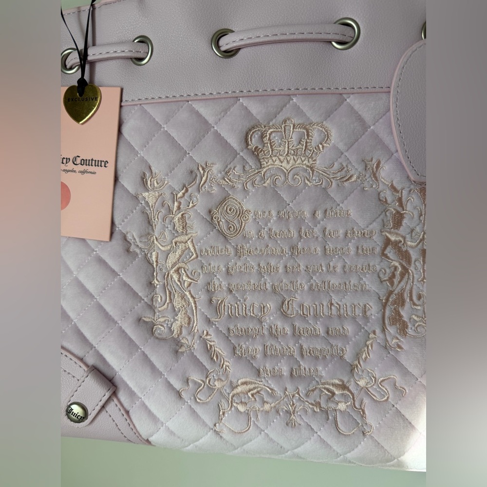 Viral Juicy Couture lilac purple juicy tale daydreamer Tote Bag - Picture 3 of 7